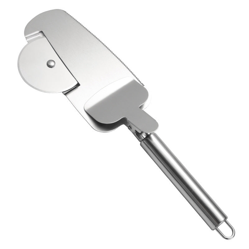 Premium Stainless Steel Pizza Cutter Crafted from food-grade stainless steel, this pizza cutter ensures corrosion protection and rust resistance, offering lasting durability and exquisite craftsmanship.