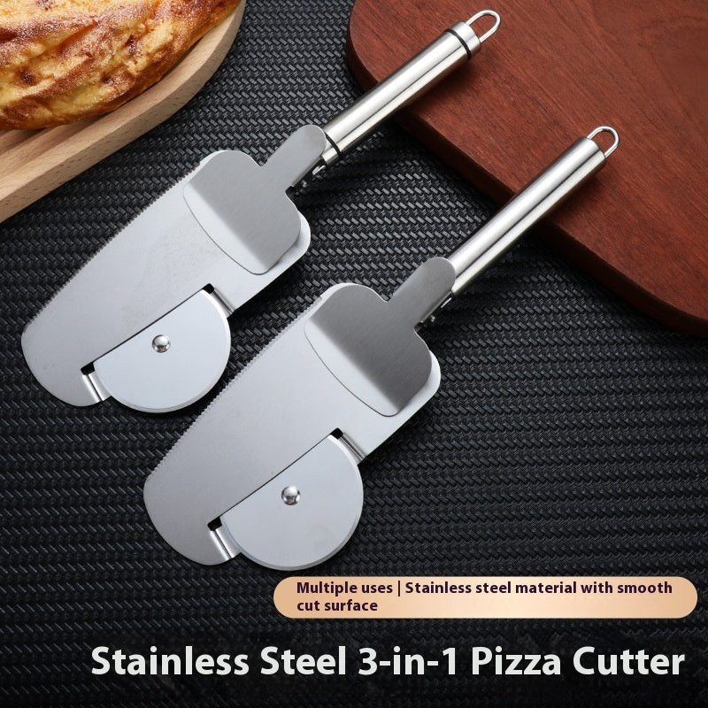 Premium Stainless Steel Pizza Cutter Crafted from food-grade stainless steel, this pizza cutter ensures corrosion protection and rust resistance, offering lasting durability and exquisite craftsmanship.