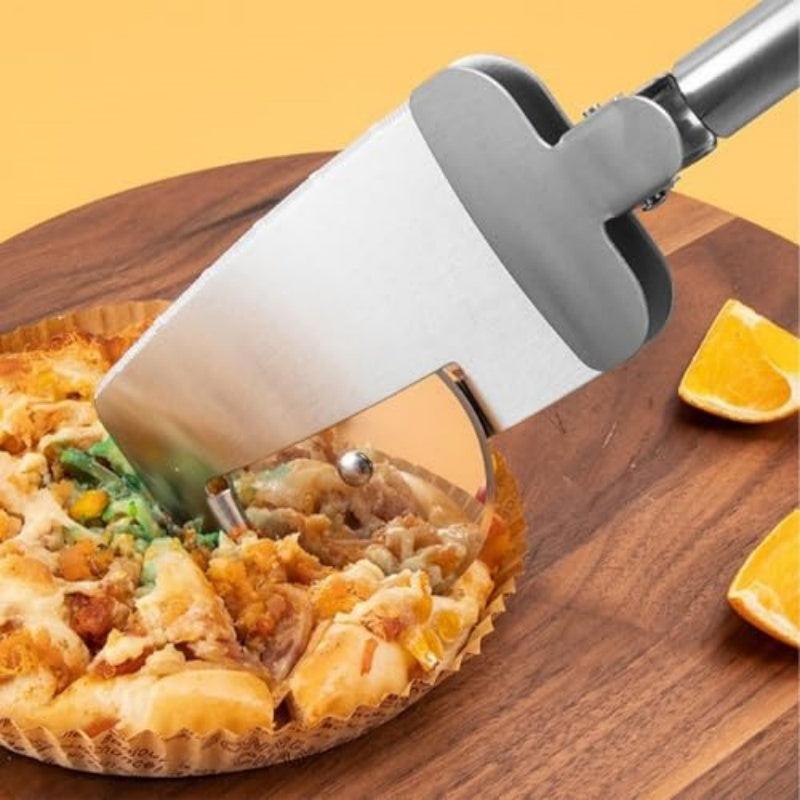 Premium Stainless Steel Pizza Cutter Crafted from food-grade stainless steel, this pizza cutter ensures corrosion protection and rust resistance, offering lasting durability and exquisite craftsmanship.